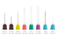 HP Mixing Tips, Blue, 1,1, Short w/tapered End, 25/Pack