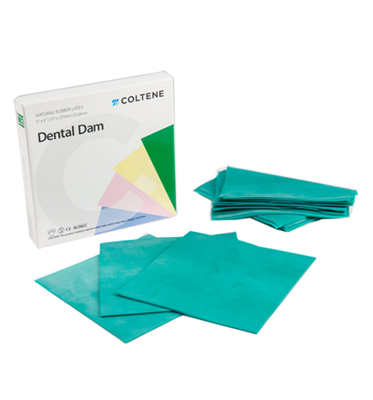 Hygenic Latex Dental Dam Adult, Ready Cut, 6" x 6", 36/Box Dental