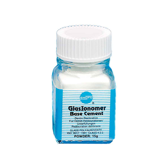 GlasIonomer Base Cement - 15 Gm. White Powder.