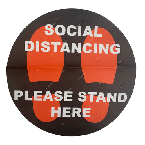 Social Distancing 12â€ Self Adhesive Floor Stickers 10/PK