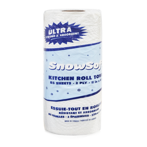 Kitchen Towels 2-Ply 85 Perforated Sheets in a Roll