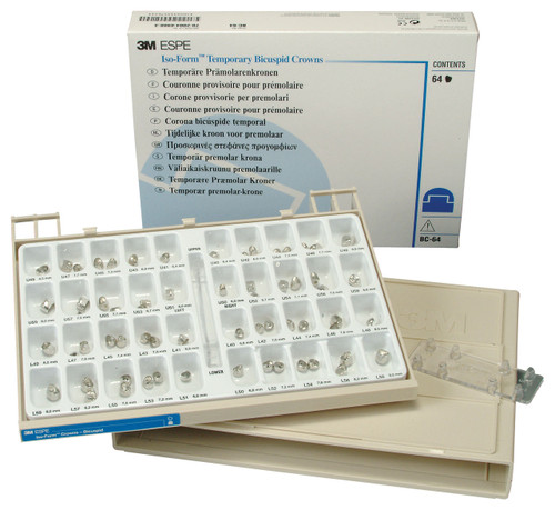 3M Iso-Form Temporary Bicuspid Crowns, Lower, 5 Crowns