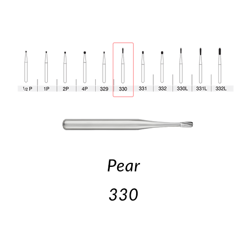 Carbide Burs. FG-556 Straight Flat-End X-Cut Fissure. Clinic Pack of 100/bag