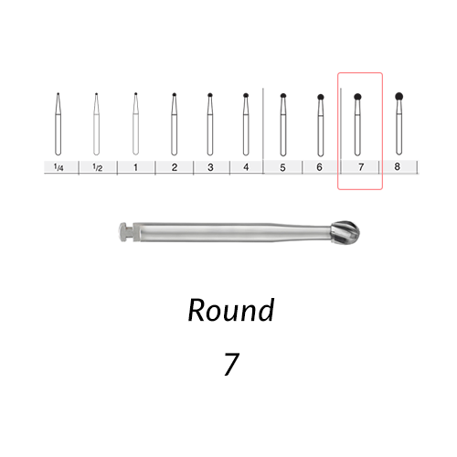 Carbide Burs. RA-7 Round. 10 pcs.