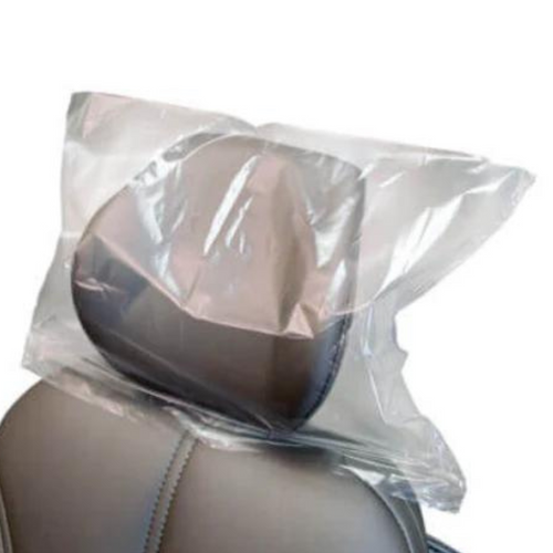 TIDI Headrest Cover 10 in x 10 in Plastic Clear Disposable 500/Case
