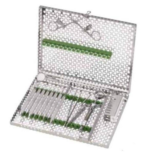 IMS Infinity Series Instrument Cassette Stainless Steel Green 16 Instruments (IMN4169)