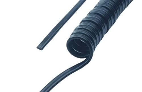 Syringe Tubing, 2 Hole, Asepsis Coiled Black