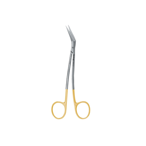 Locklin Scissor, Curved, 16.5CM, 1 Blade Serrated, Tungsten Carbide