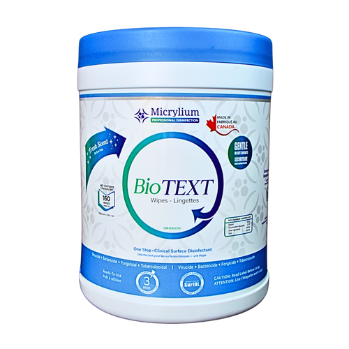 BioTexT Clinical Surface Disinfectant Canister Wipe, 160/Can
