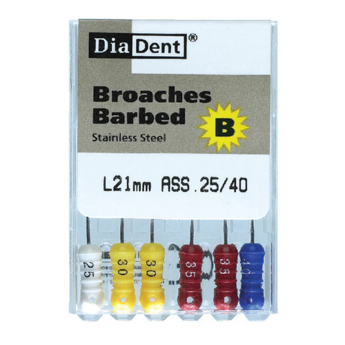 Barbed Broaches 25 mm #25/40 (XXXF/F), 504-292, 6/Box - Overstock