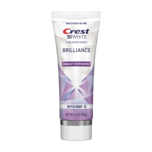 Procter & Gamble, Crest 3D White Brilliance Toothpaste, Vibrant Peppermint, 4.6 oz Tube, 12/Case, 80822402