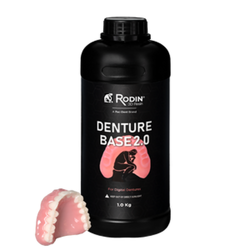 Pac-Dent, Rodin Denture Base 2.0, Original Pink, 1kg/Bottle, 23860