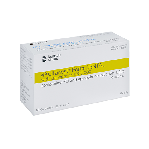 Citanest Forte 4% with epinephrine 1:200,000, 50/Pack - exp. 11/2026