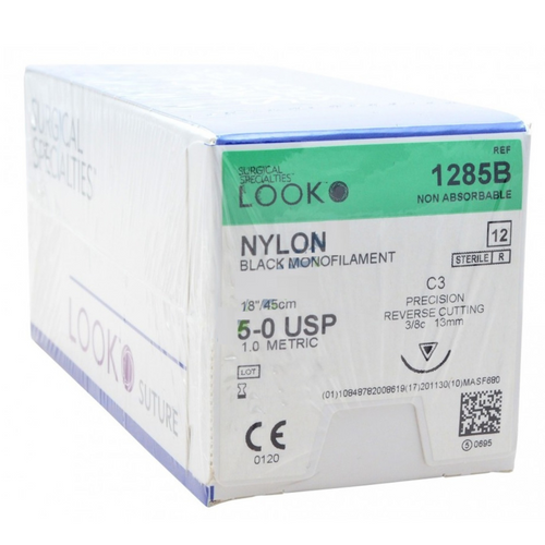 Sutures 5/0 Vicryl Nylon C-3 1285B (LOOK-1285B) - exp. 11/2026