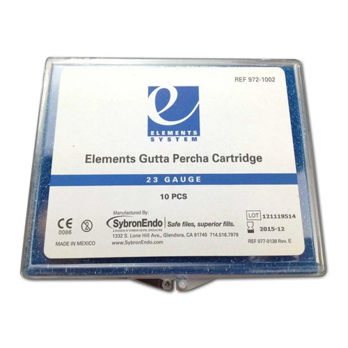 Elements Gutta Percha Cartridges 23 Gauge Silver 10/Pk