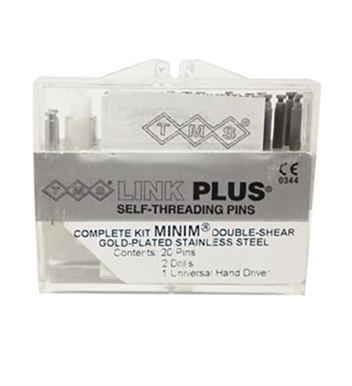 SelfThreading Pin System Link Plus Titanium Complete Kit, Minim 2in1 Double Silver