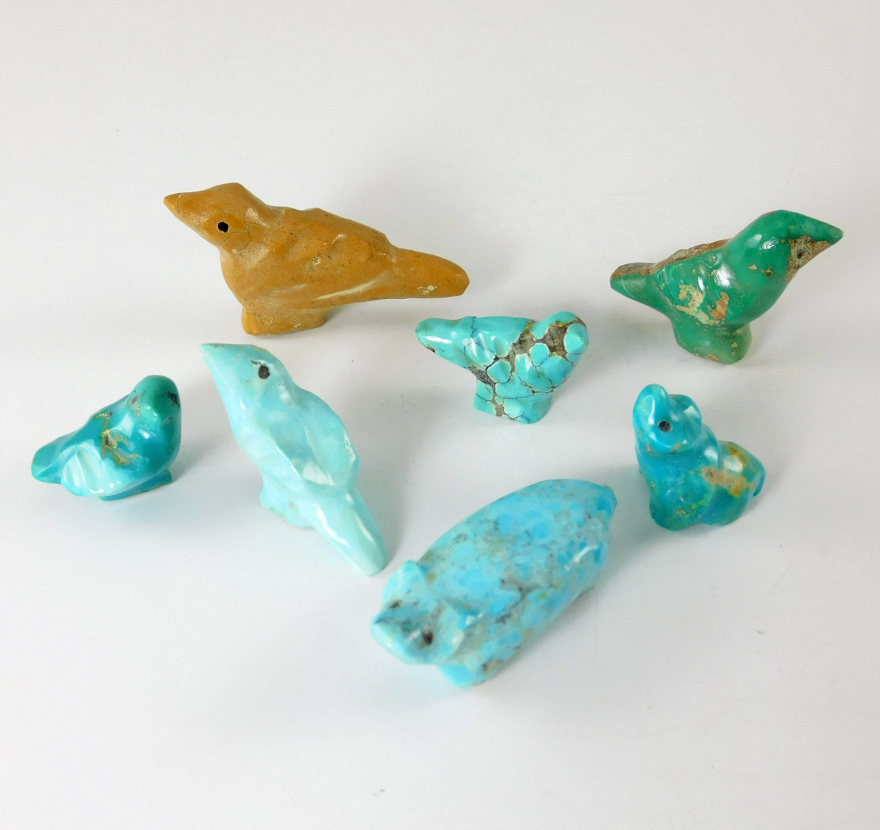 Sarah Leekya Carved Turquoise Bear