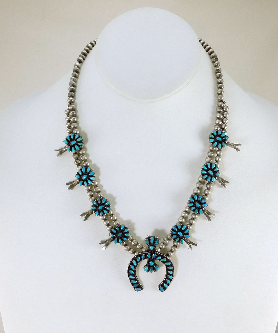 Vintage Zuni Squash Blossom Necklace for Child