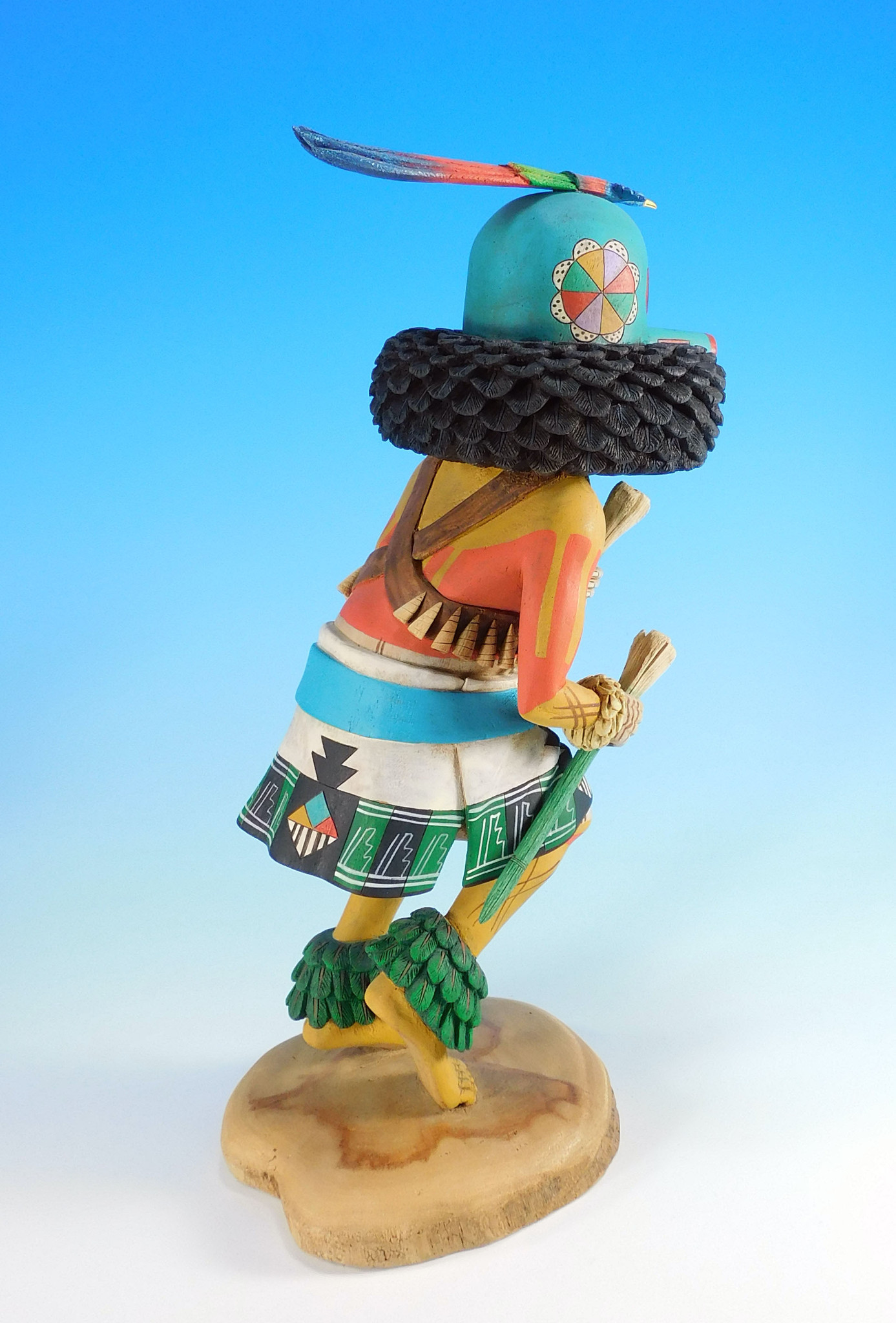 Zuni Warrior Kachina Sculpture by Lawrence Acadiz