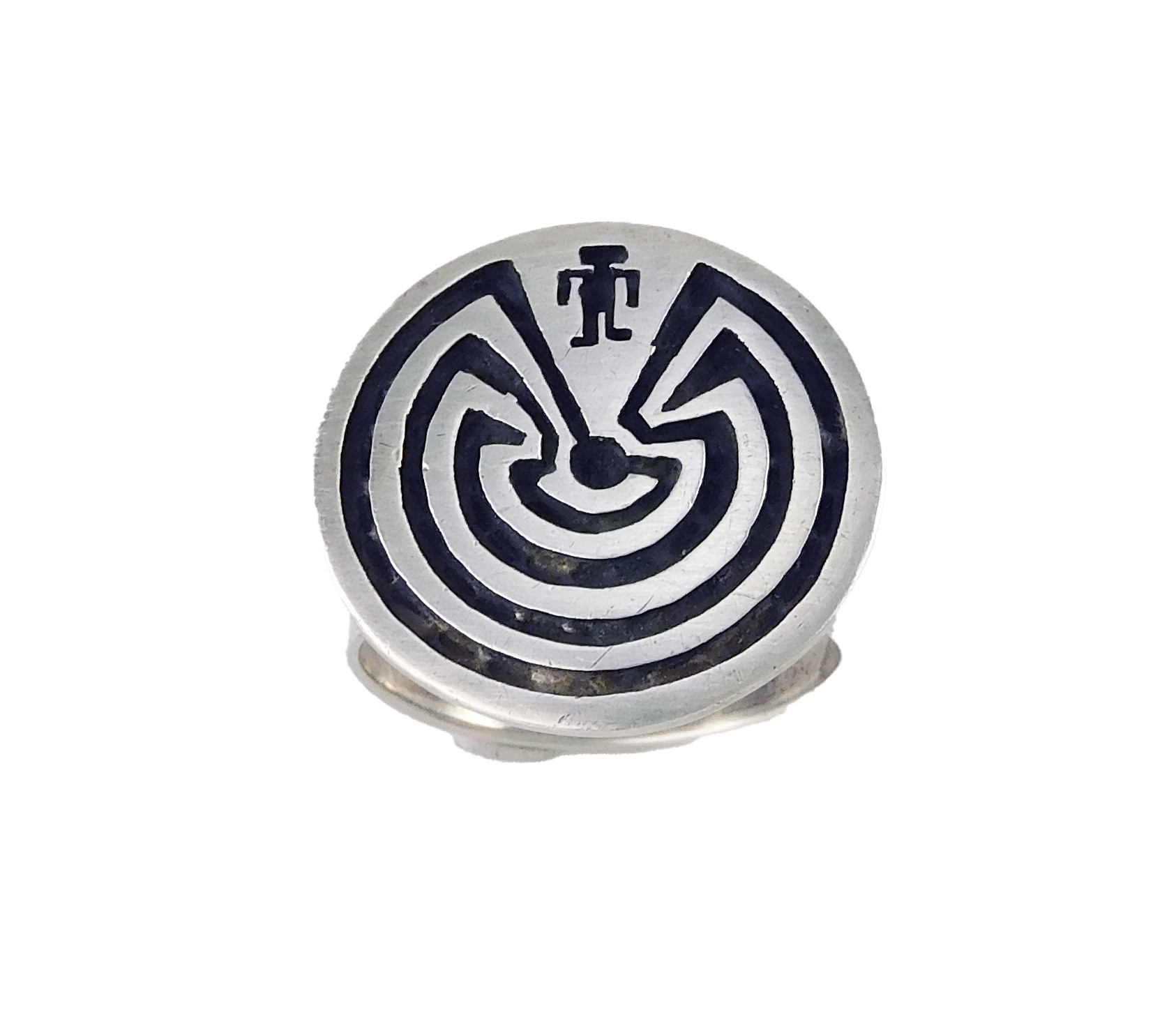 Bernard Dewahoya Hopi Silver Man in Maze Ring