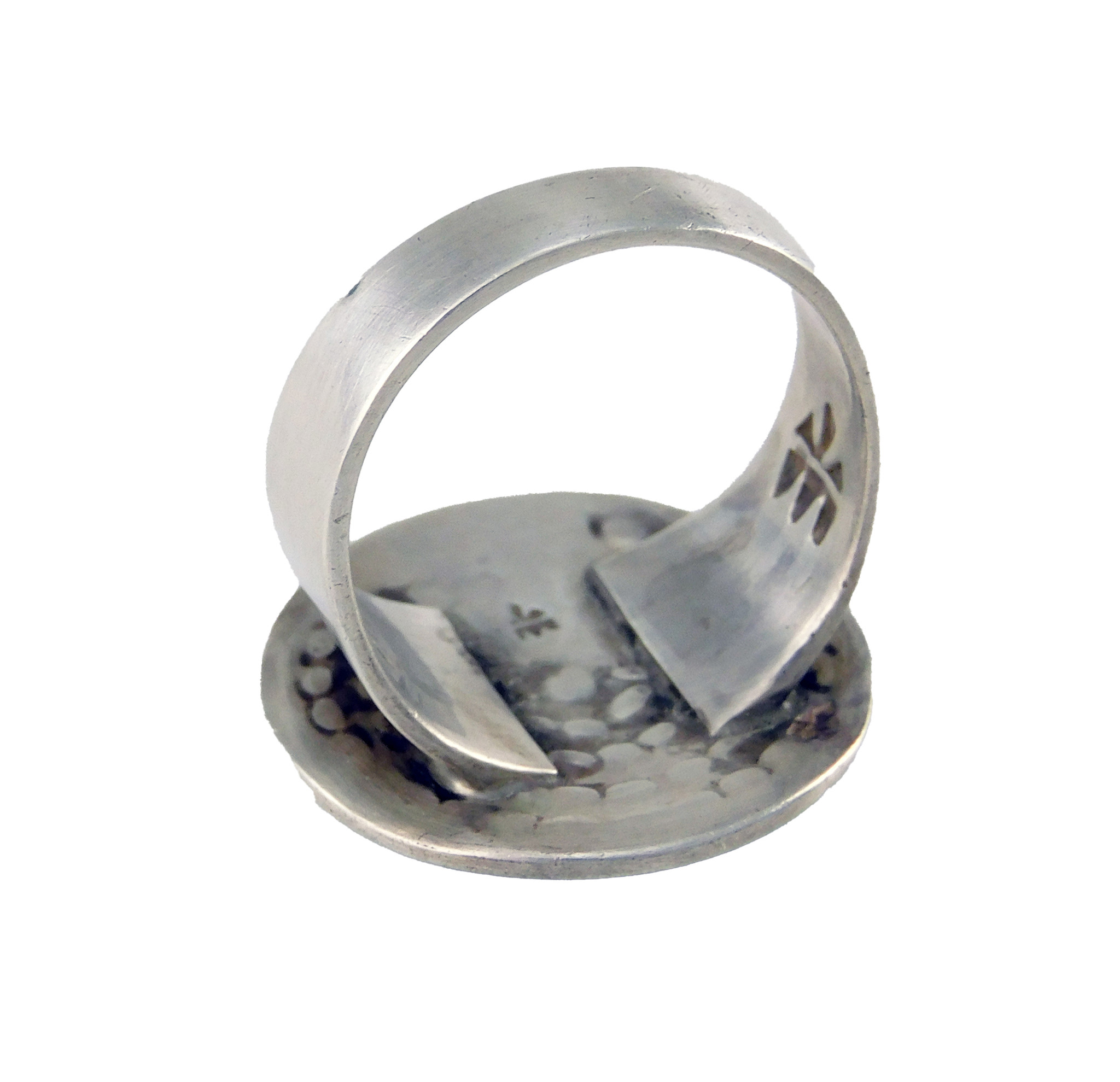 Bernard Dewahoya Hopi Silver Man in Maze Ring