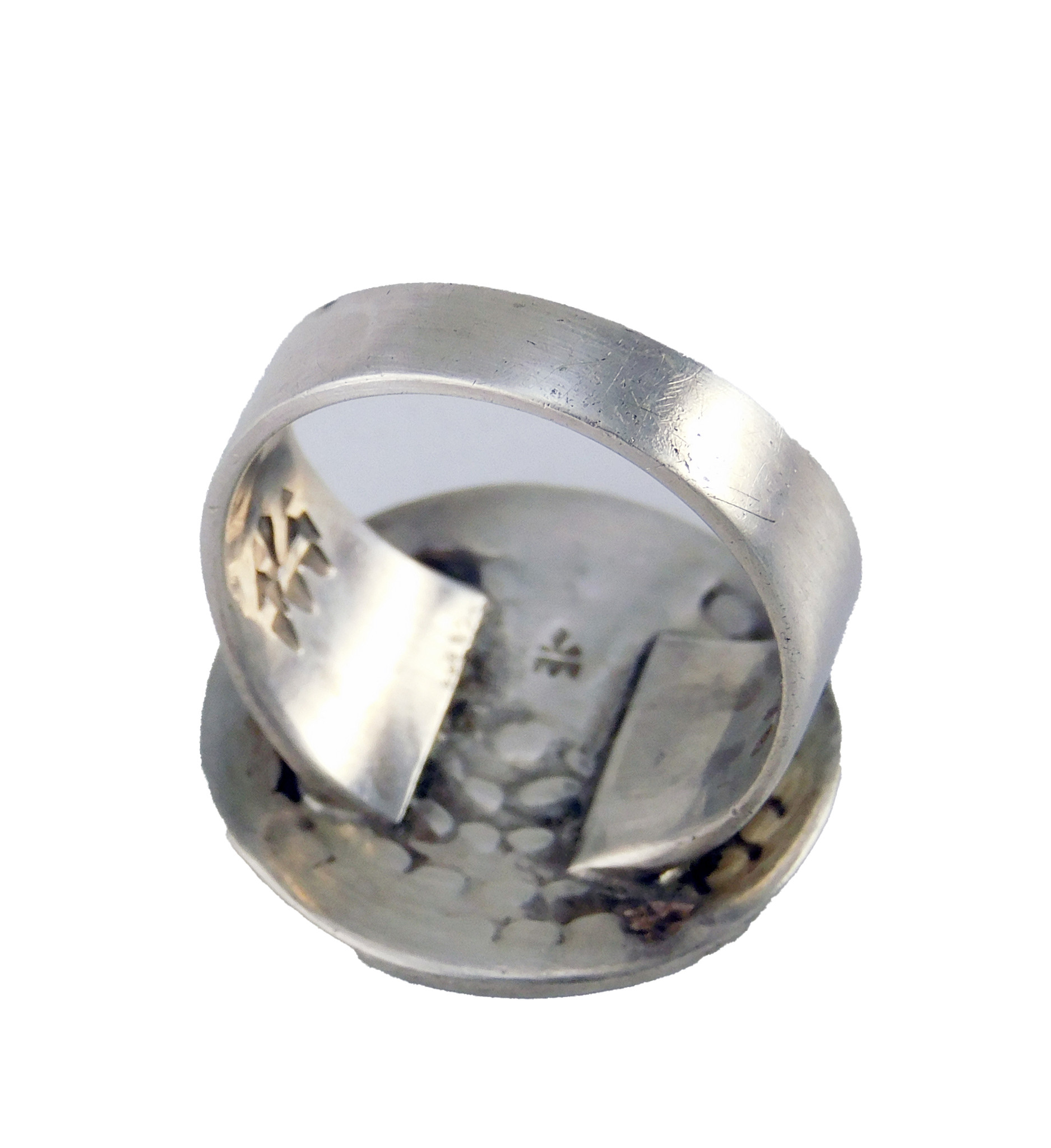 Bernard Dewahoya Hopi Silver Man in Maze Ring