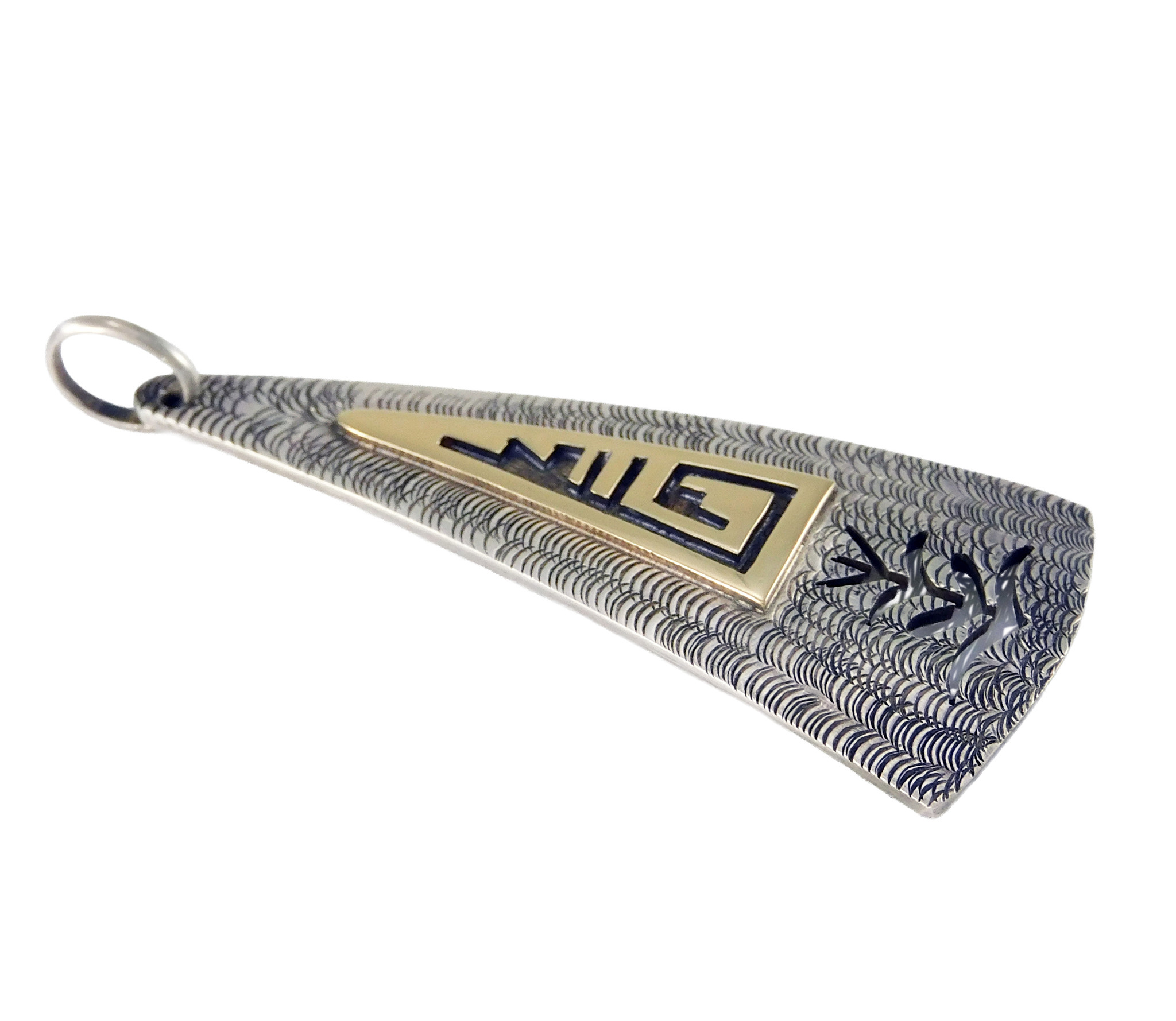Victor Coochwytewa Hopi Silver and Gold Pendant
