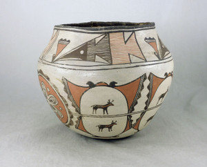 Antique Zuni Pueblo Pottery Jar 