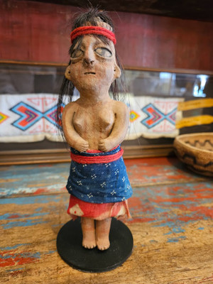 Antique Mohave Pottery Female  Figure