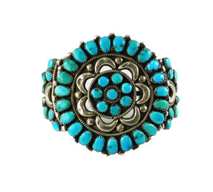 Vintage Turquoise Cluster Bracelet