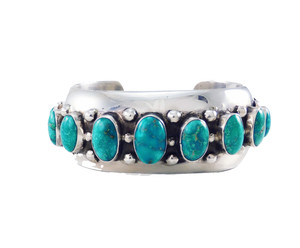 Ramon Platero Turquoise in Silver Cuff Bracelet