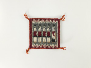 Miniature Gray Yeibichai Rug by Susan Bia