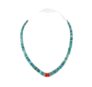 Natural Kingman Turquoise Beads Choker Piki Wadsworth