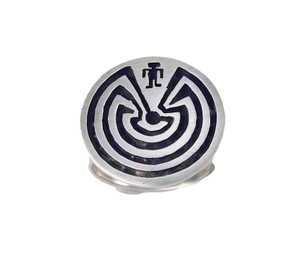 Bernard Dewahoya Hopi Silver Man in Maze Ring