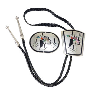 Edaakie Zuni Silver Bola and Buckle With Mallards