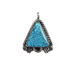 Number Eight Turquoise Silver Pendant