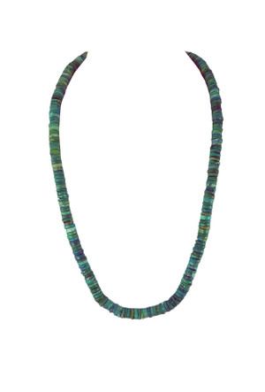 Antique Green Turquoise Bead Necklace
