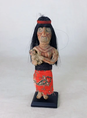 Antique Mojave Pottery Mother and Child Figure