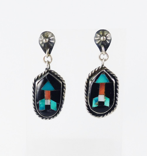 Zuni Inlay Arrow Earrings John Gordon Leake