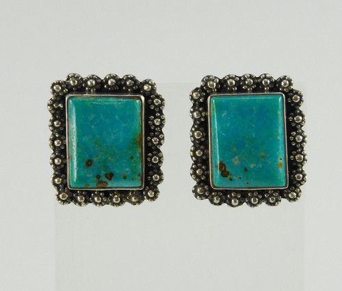 Vintage Turquoise Square Earrings