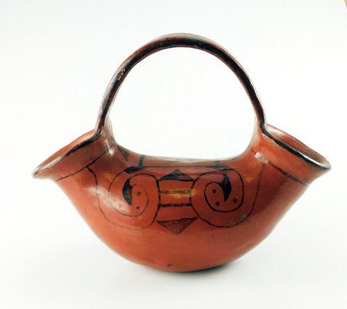Antique Maricopa Pottery Double Spout Vessel