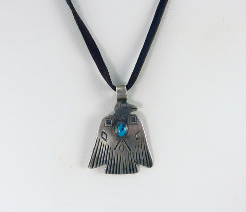 Jesse Robbins Thunderbird with Turquoise Pendant