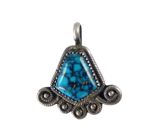 Old Lone Mountain Turquoise Silver Pendant