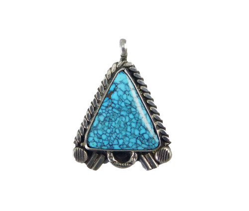 Number Eight Turquoise Silver Pendant