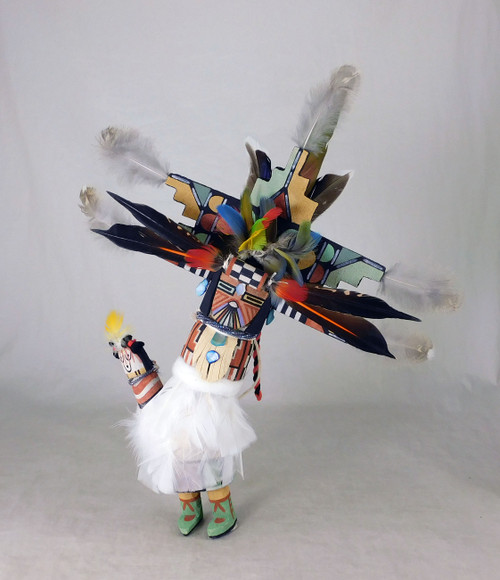 Traditional Hopi Salako Mana and Ha Hai Wuhti Kachinas  by Lenanghoya Poley of Bacavi