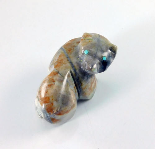 Picasso Marble Animated Bear Zuni Carving