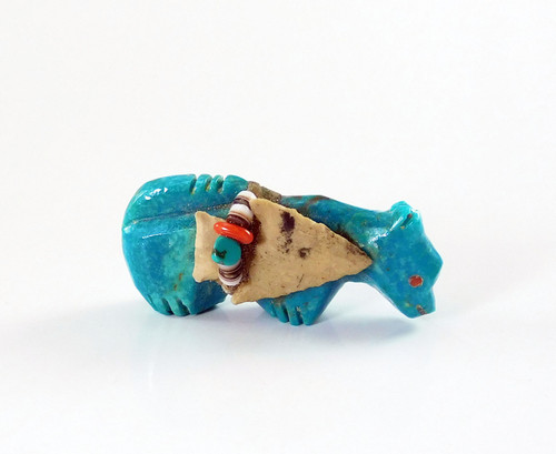 Zuni Carved Turquoise Mountain Lion