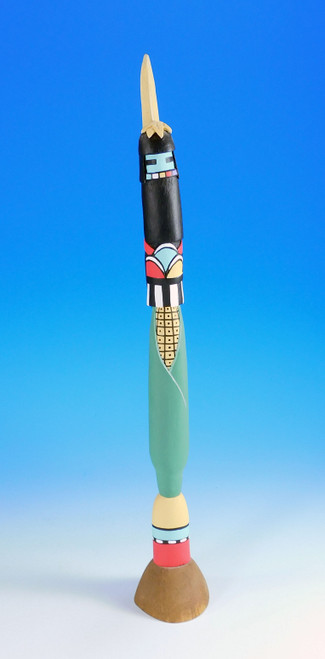 Tom Duwyenie Long Hair Kachina Sculpture