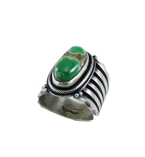 Delbert Gordon Silver Ring Grasshopper Faustite