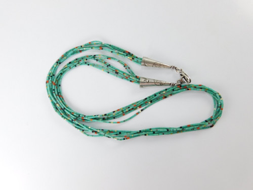 Fine Turquoise Heishe Necklace by Percy Reano